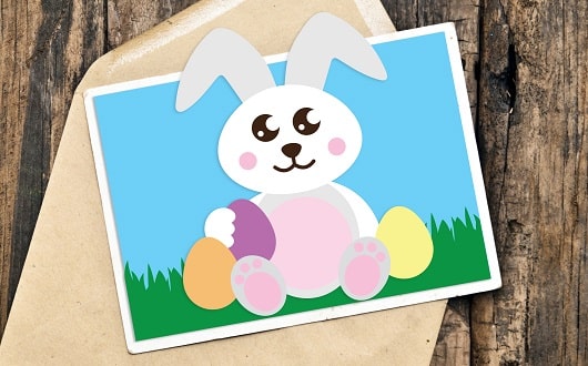 Bunny with Eggs SVG Image File Download