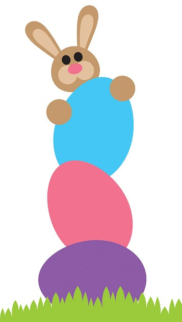 Easter Bunny Card SVG Image File Download