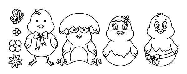 Easter Foil Hatching Chicks SVG Image File Download