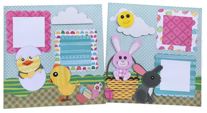 Easter Surprise Scrapbook Layout SVG Image File Download