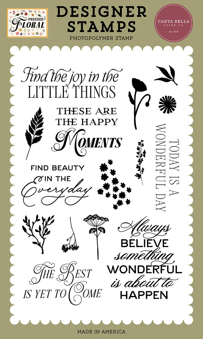 Everyday Beauty Stamp Set - Pressed Floral - Carta Bella