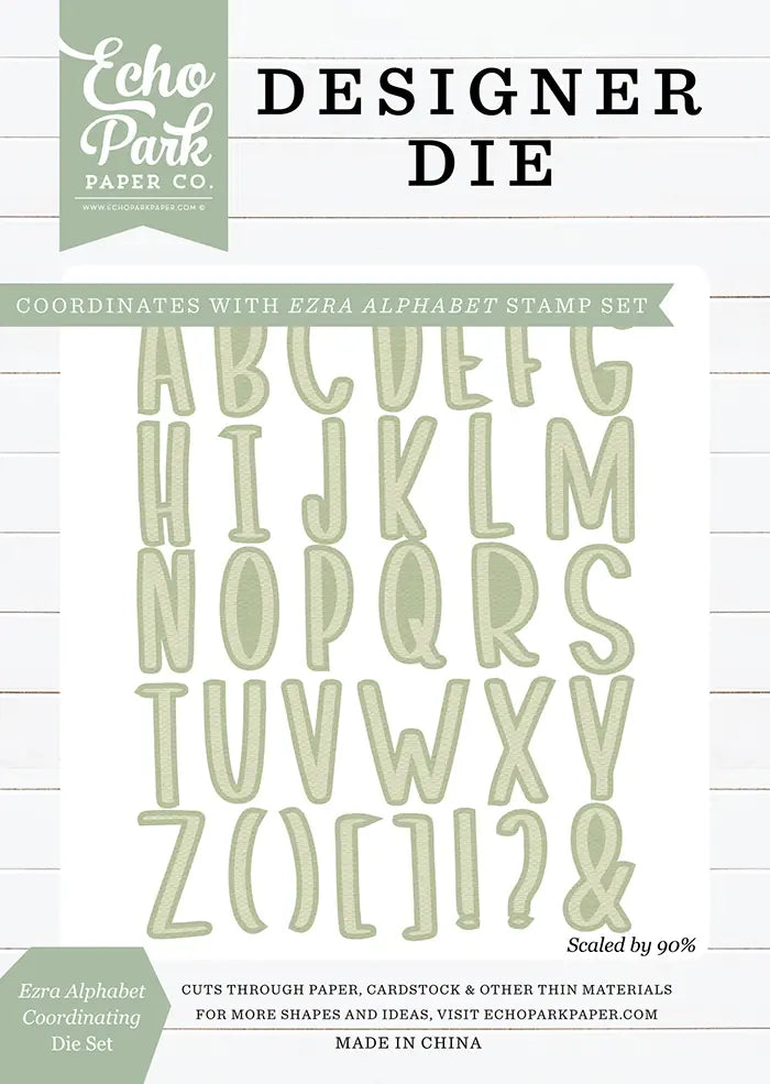 Ezra Alphabet Coordinating Die Set - Designer Series - Echo Park