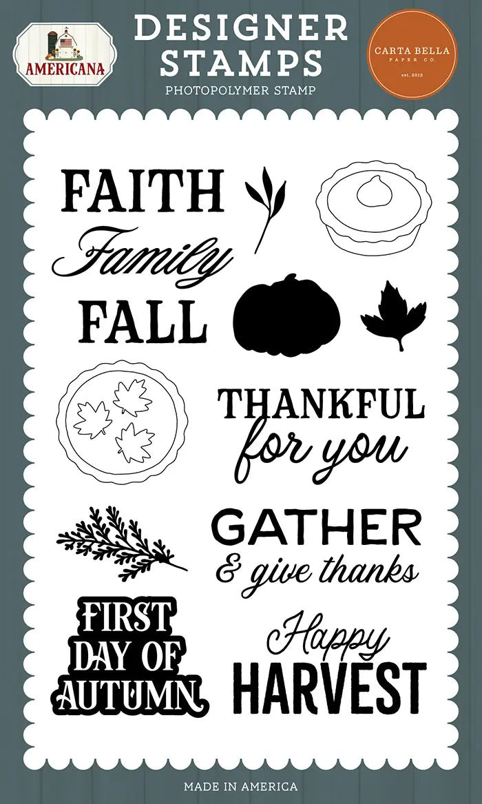 Faith Family Fall Stamp Set - Americana - Carta Bella
