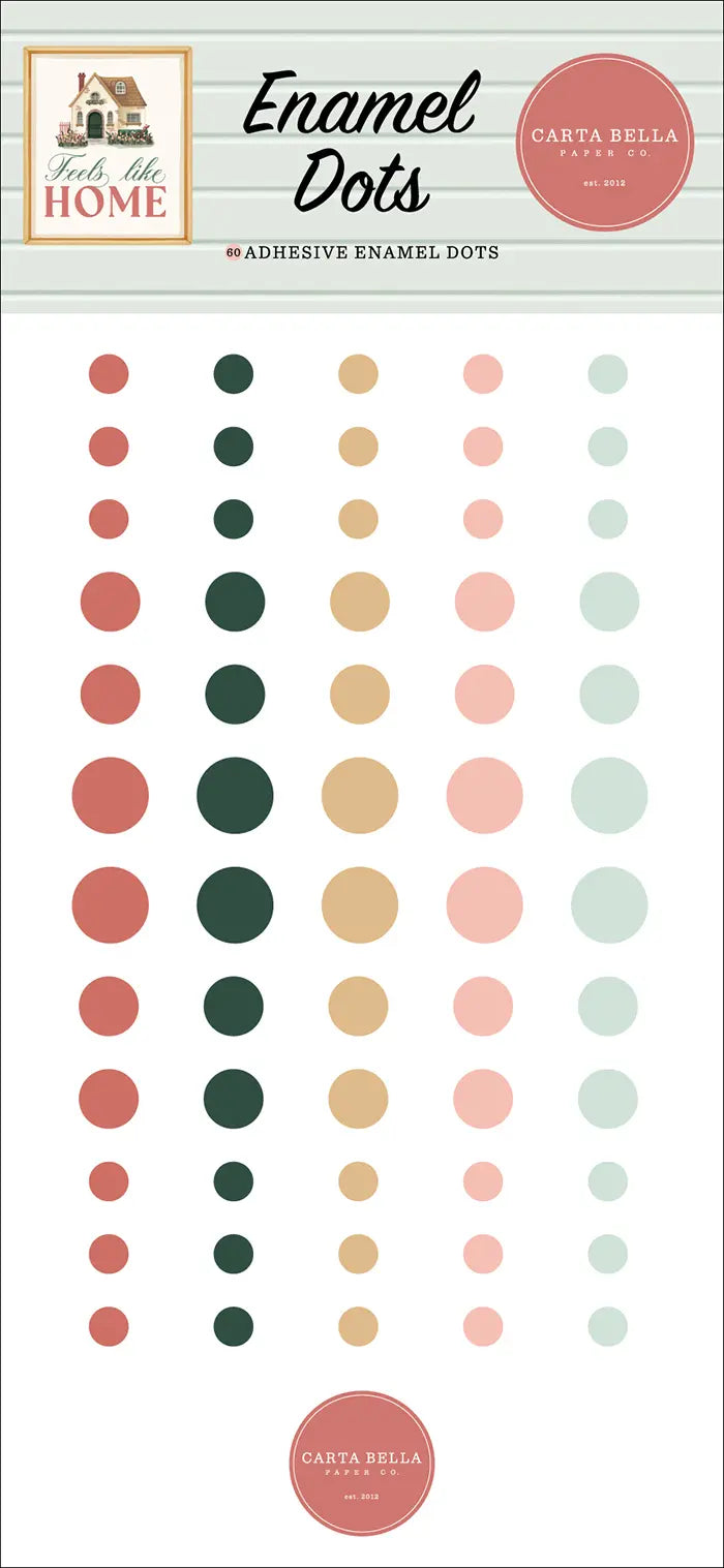 Feels Like Home Enamel Dot Stickers - Carta Bella