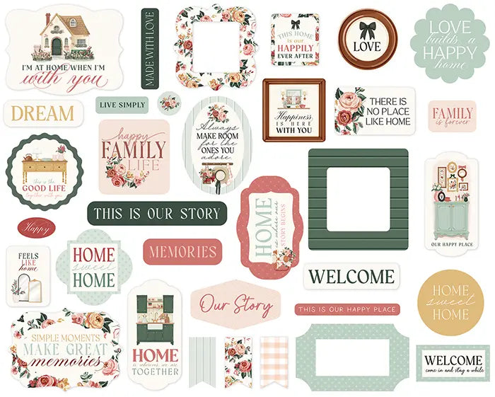 Feels Like Home Ephemera Die Cuts - Carta Bella