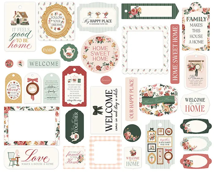 Feels Like Home Frames & Tags - Carta Bella