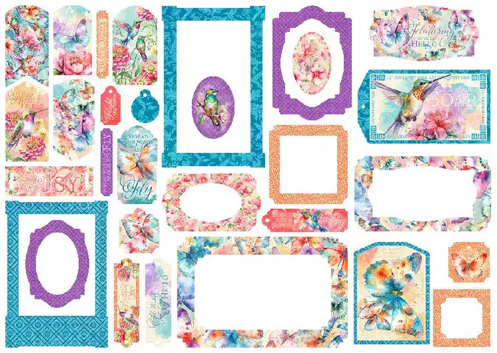 Flight of Fancy Chipboard Tags & Frames - Graphic 45