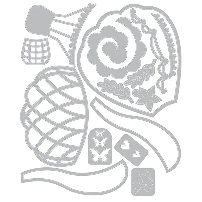 Floating Fancy Thinlits Die Set - Catherine Pooler - Sizzix