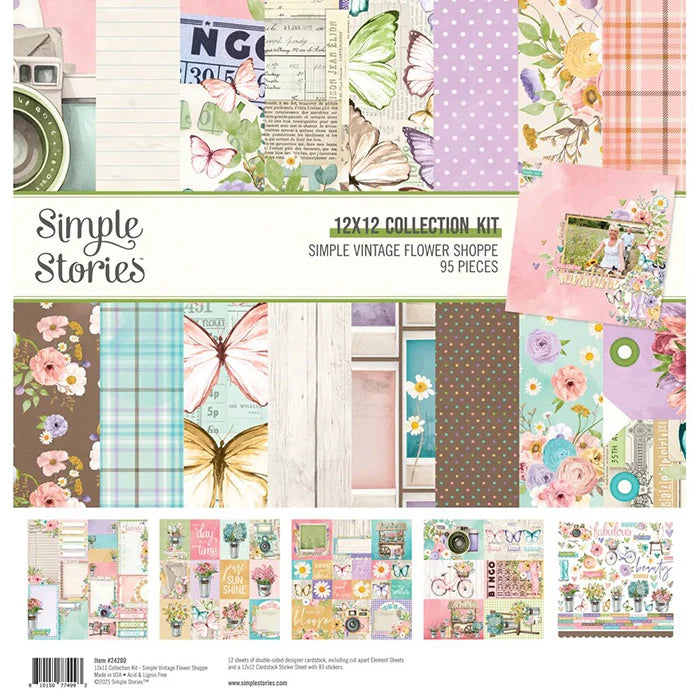 Flower Shoppe 12" x 12" Collection Kit - Simple Vintage - Simple Stories