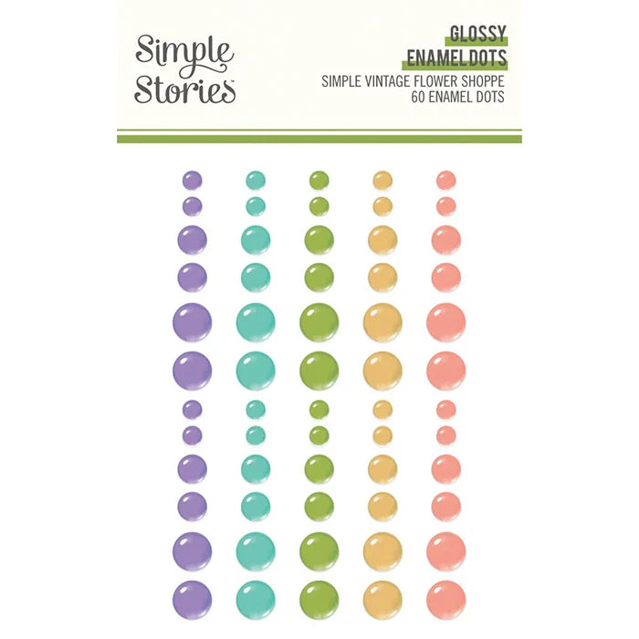 Flower Shoppe Glossy Enamel Dots - Simple Vintage - Simple Stories