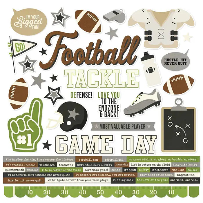 Football Cardstock Stickers - Simple Stories