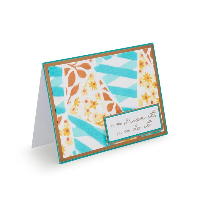 Fragmented Floral 3-D Textured Impressions Embossing Folder by Stacey Park - Sizzix