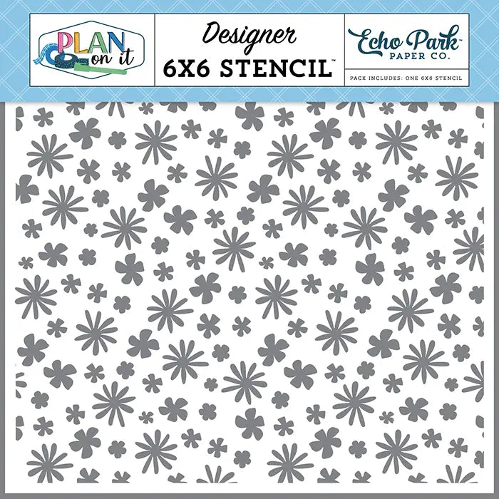 Fun Plans Floral Stencil - Plan On It - Echo Park