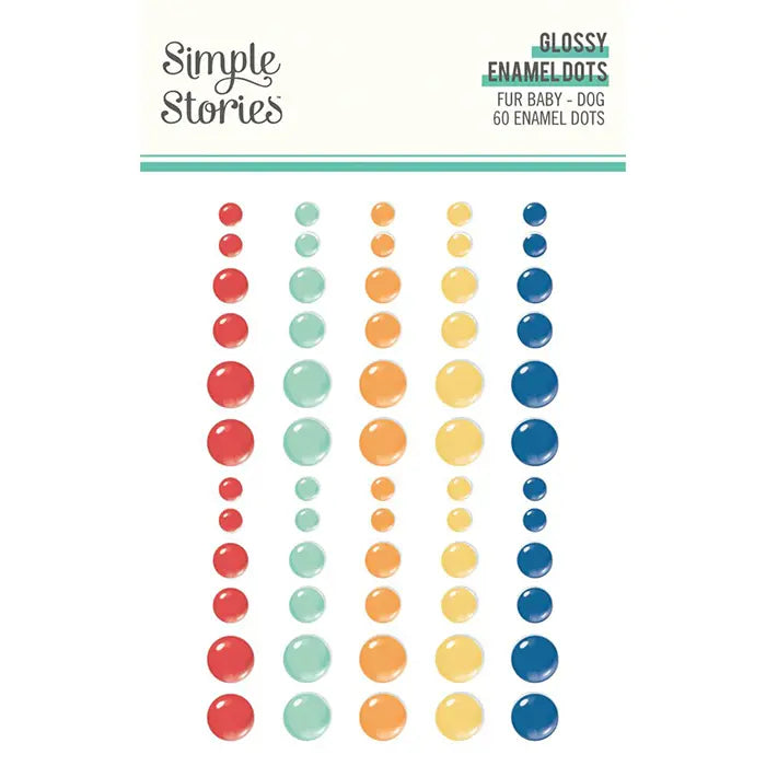 Fur Baby Dog Glossy Enamel Dots - Simple Stories