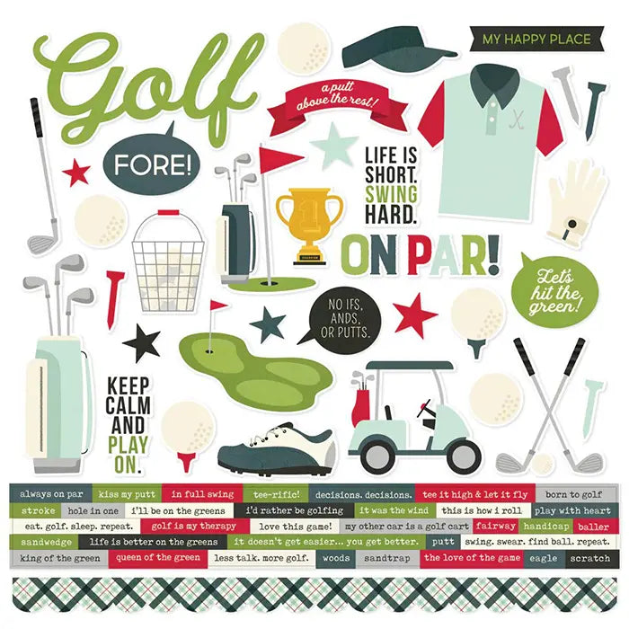 Golf Cardstock Stickers - Simple Stories