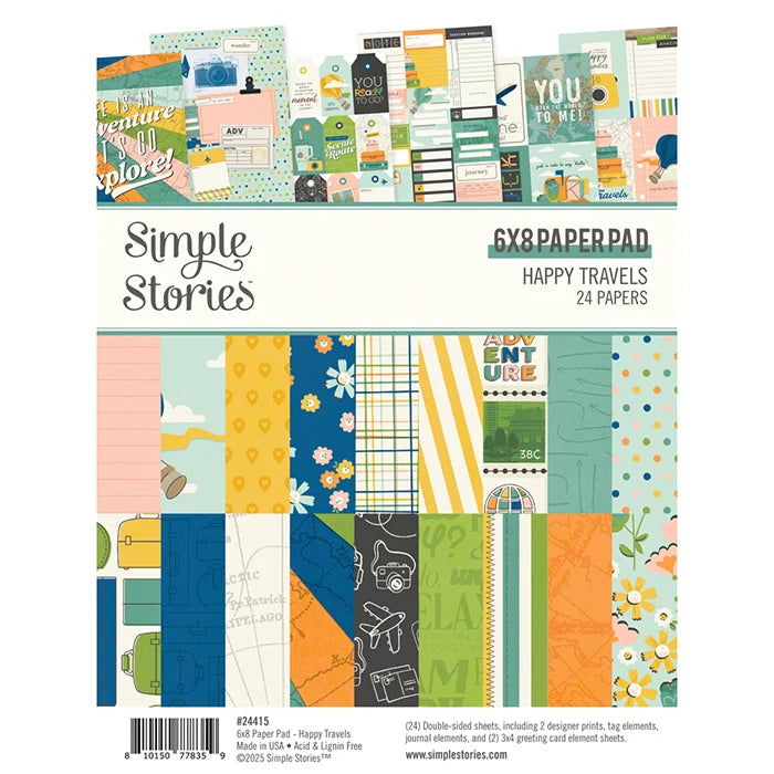 Happy Travels 6" x 8" Paper Pad - Simple Stories