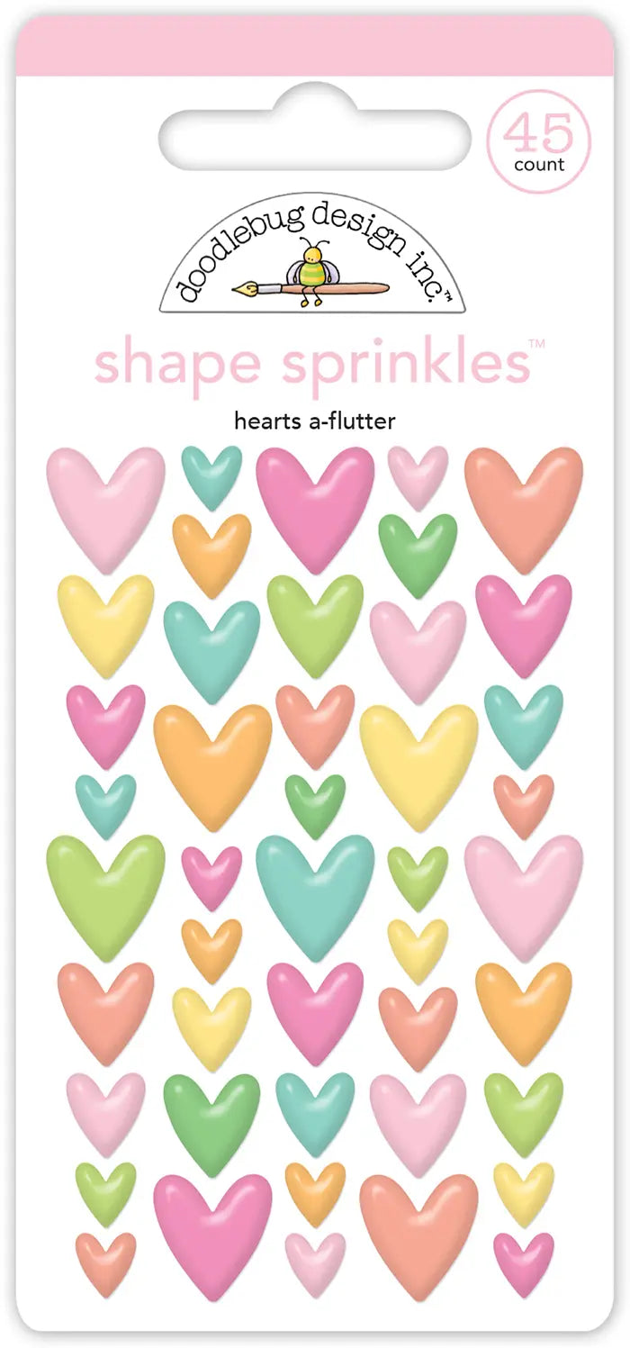 Hearts A-Flutter Shape Sprinkles - Butterfly Kisses - Doodlebug