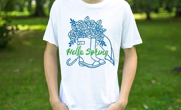 Hello Spring T-shirt SVG Image File Download