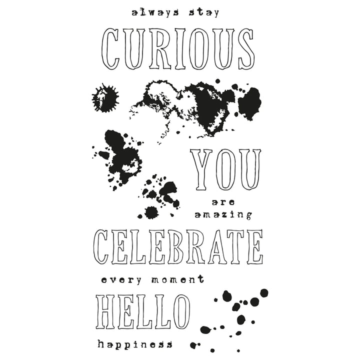 Hello You Sentiments Clear Stamps Set 13PK by 49 and Market - Sizzix