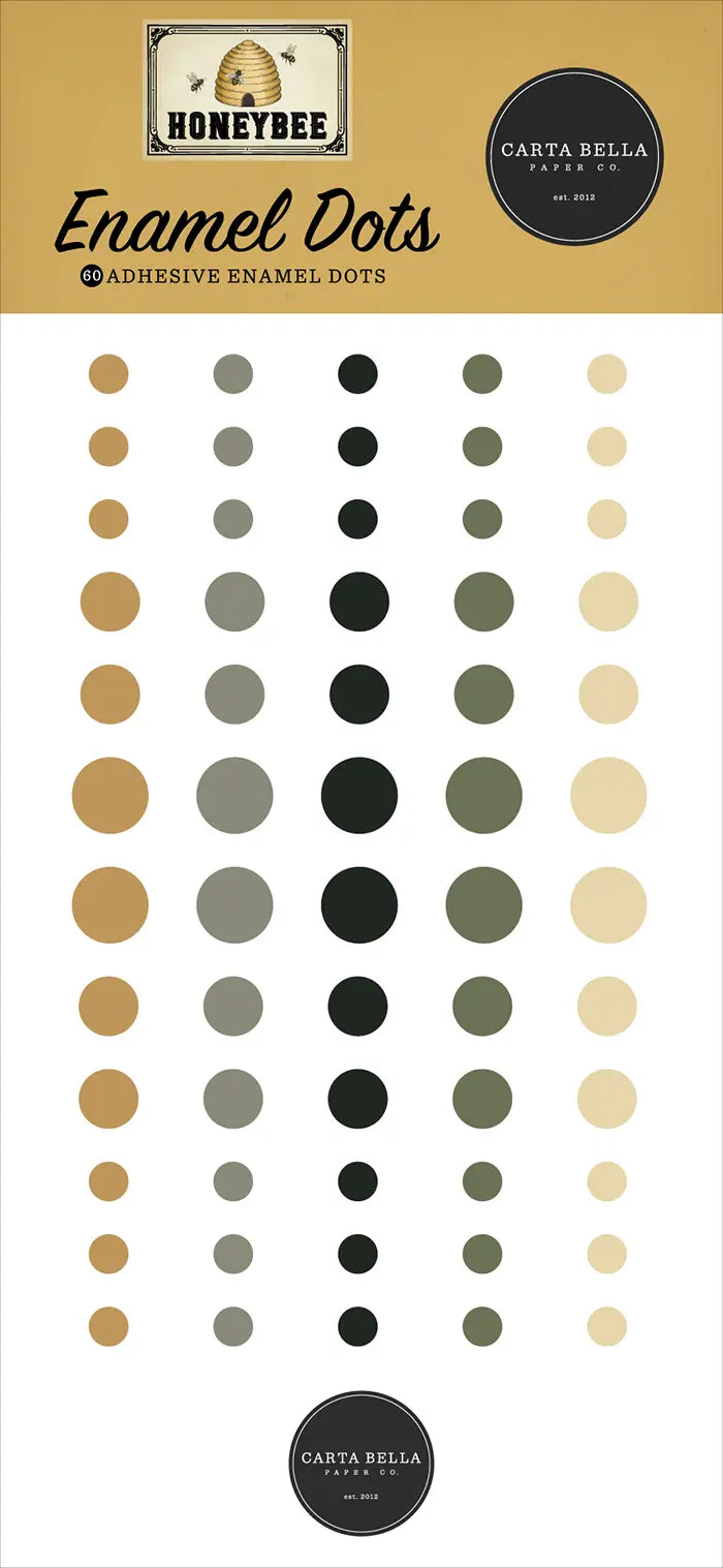 Honey Bee Enamel Dot Stickers - Carta Bella