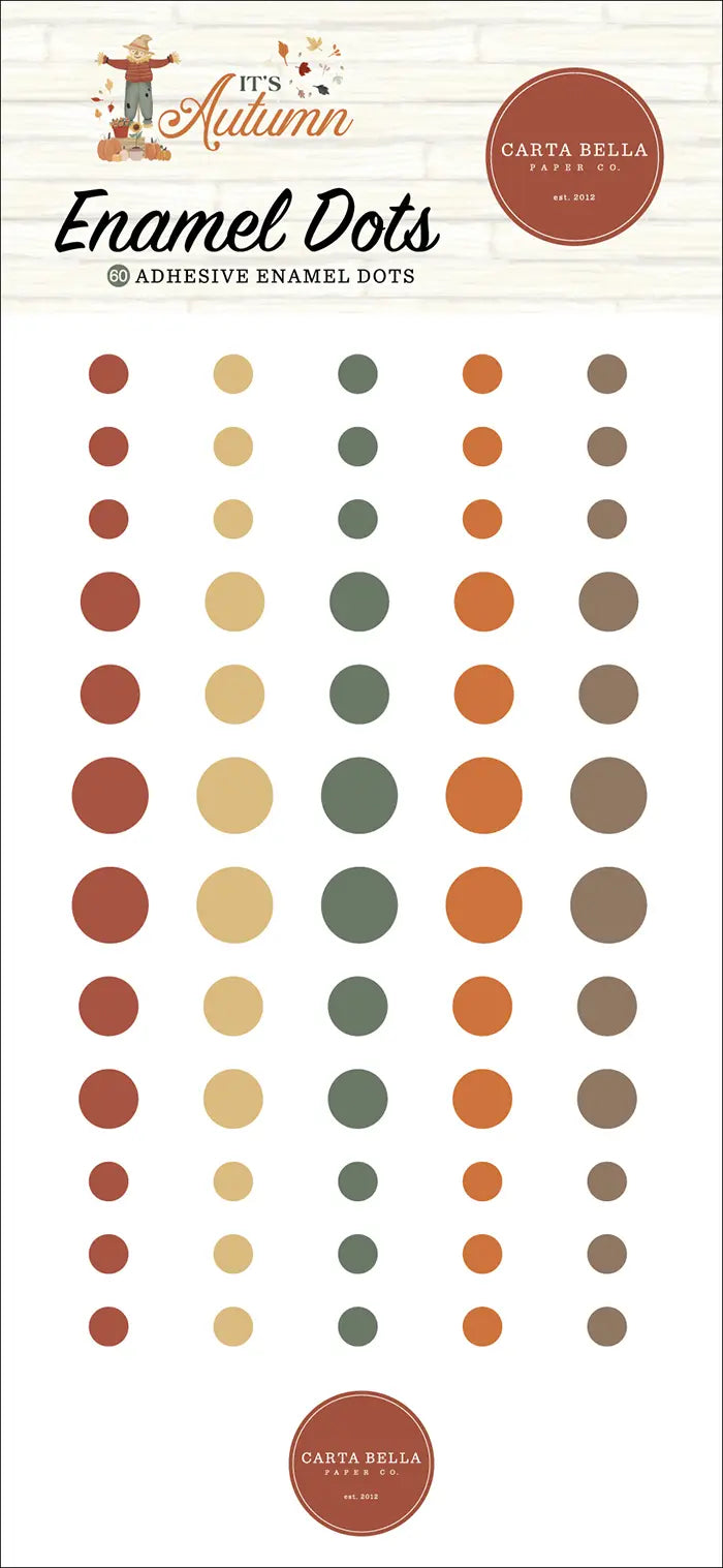 It's Autumn Enamel Dot Stickers - Carta Bella