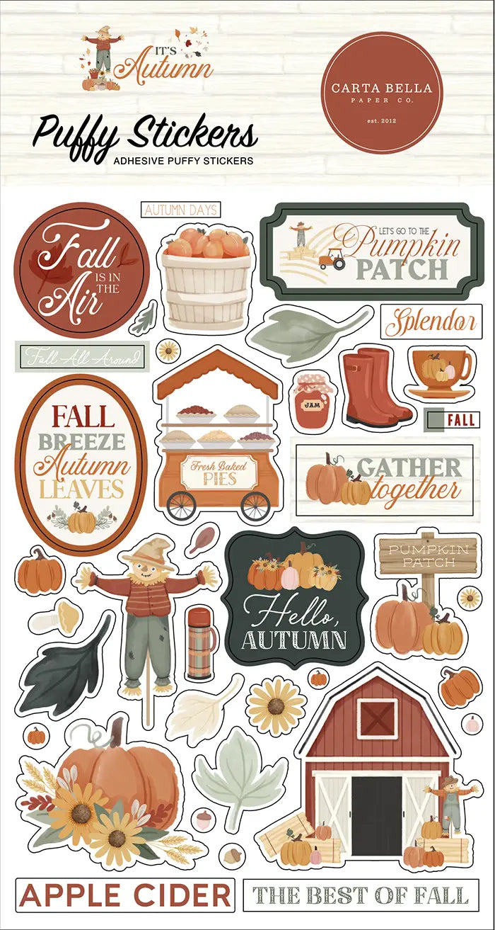 It's Autumn Puffy Stickers - Carta Bella