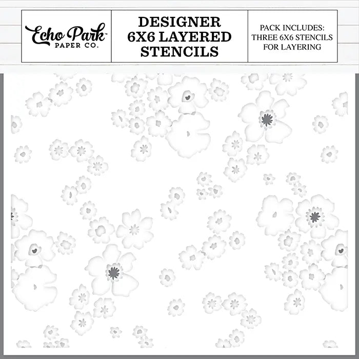 Jungle Floral Layered Stencil - Designer Series - Echo Park
