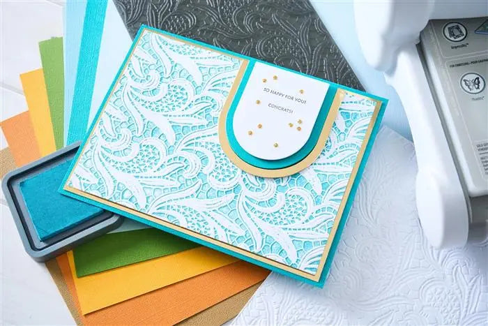 Lacy Leaves 3D Textured Impressions A5 Embossing Folder - Eileen Hull - Sizzix