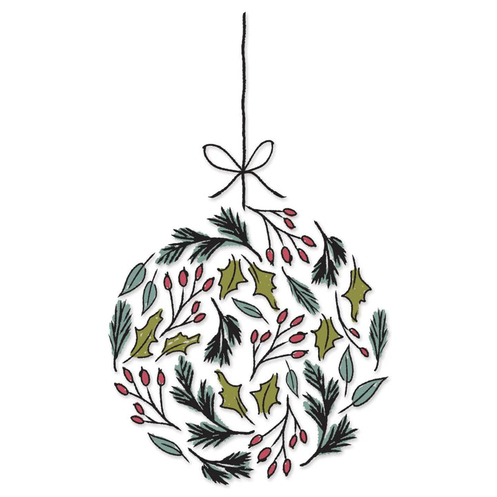 Leafy Ornament Layered Clear Stamp - Lisa Jones- Sizzix