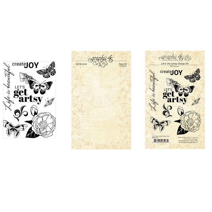 Let's Get Artsy 4" x 6" Stamp Set - Graphic 45