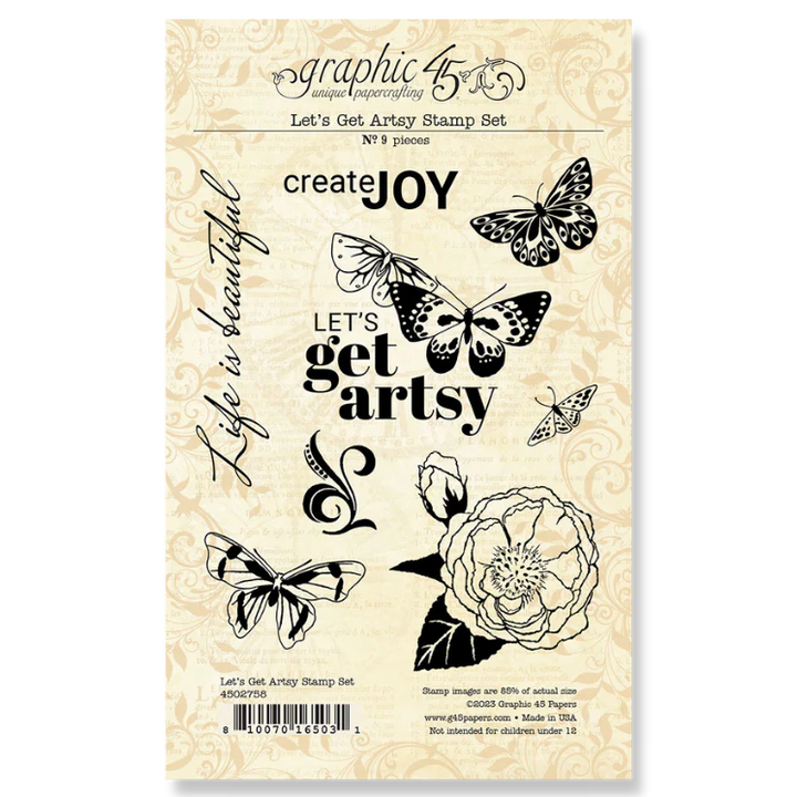Let's Get Artsy 4" x 6" Stamp Set - Graphic 45