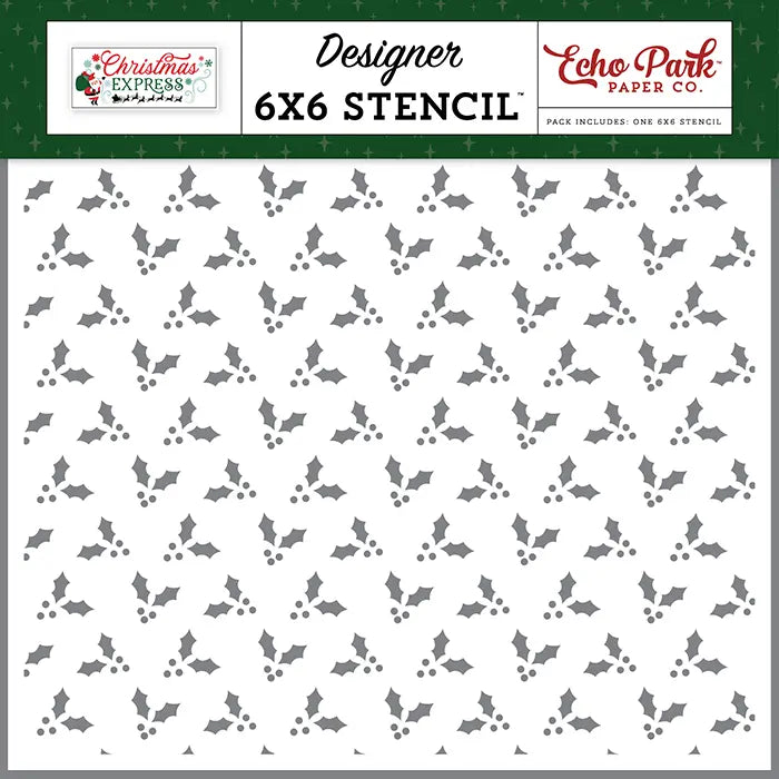 Merry Christmas Mistletoe Stencil - Christmas Express - Echo Park