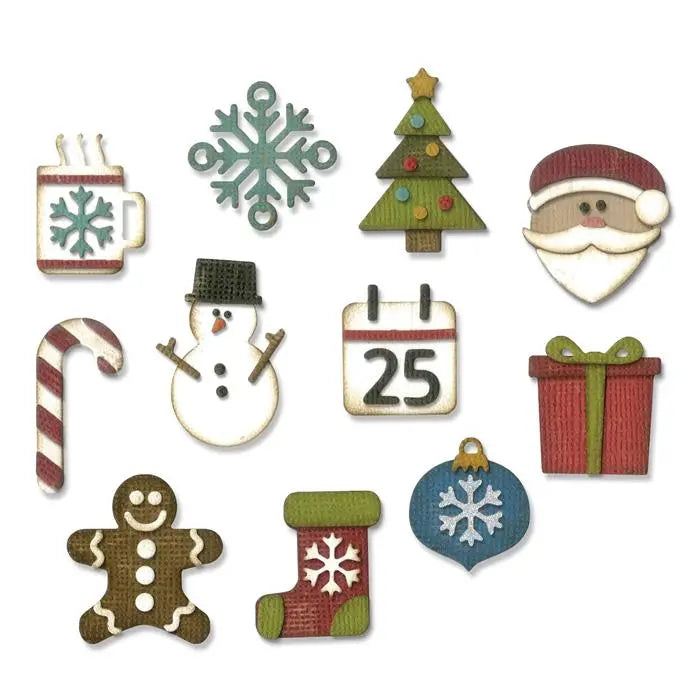 Mini Christmas Things Thinlits Die Set 11PK - Back from the Vault - Tim Holtz - Sizzix