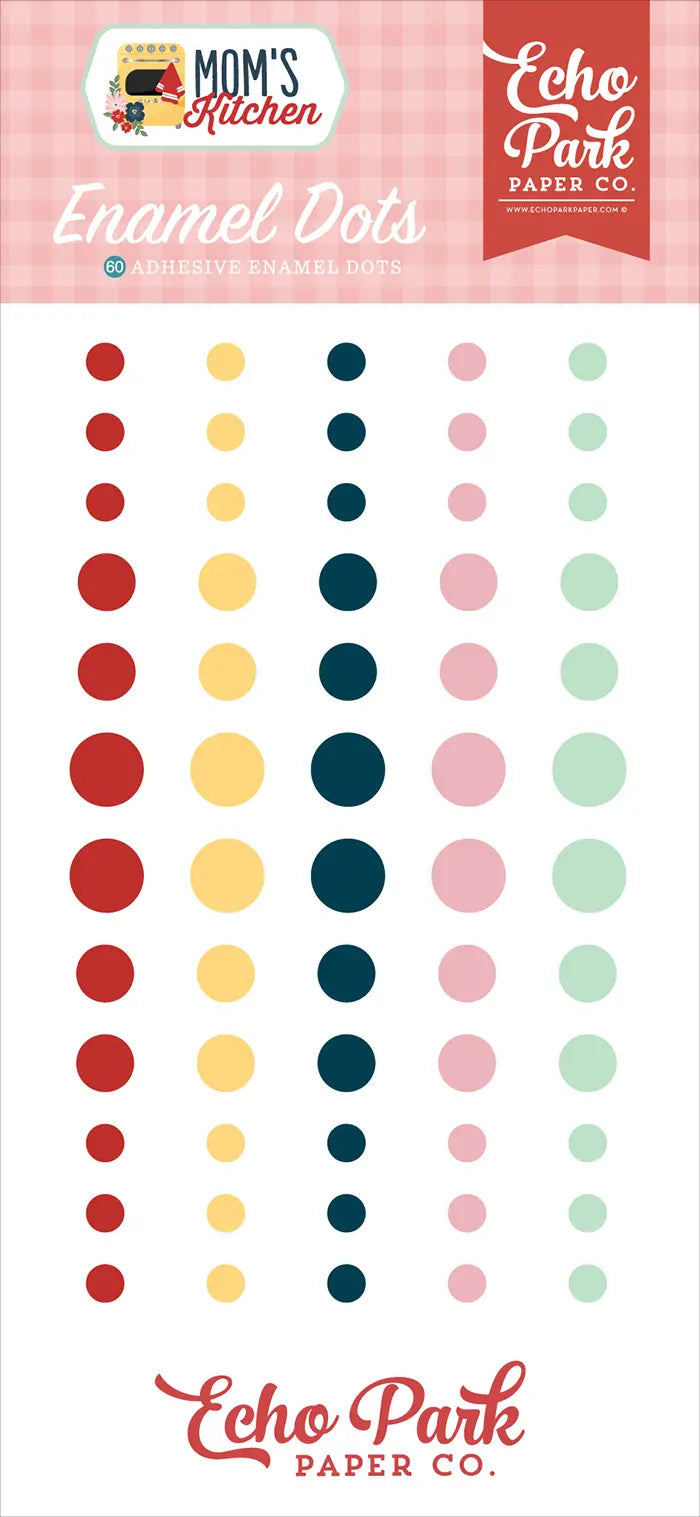 Mom's Kitchen Enamel Dot Stickers - Echo Park