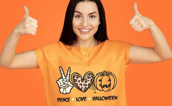 Peace, Love, Halloween SVG Image File Download