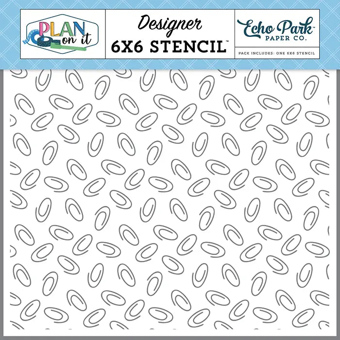 Plan It Paper Clips Stencil - Plan On It - Echo Park