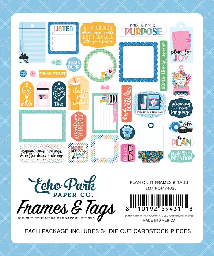 Plan On It Frames & Tags - Echo Park