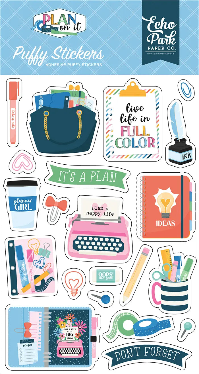 Plan On It Puffy Stickers - Echo Park