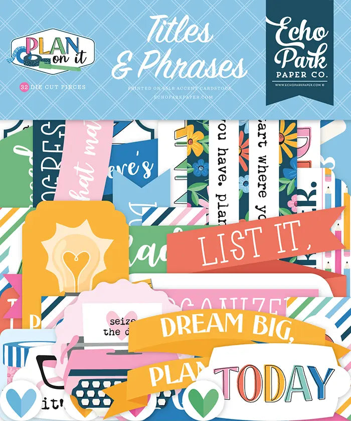 Plan On It Titles & Phrases - Echo Park