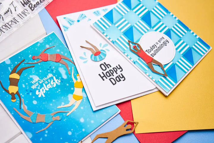 Pool Deck Layered Stencils by Catherine Pooler - Sizzix