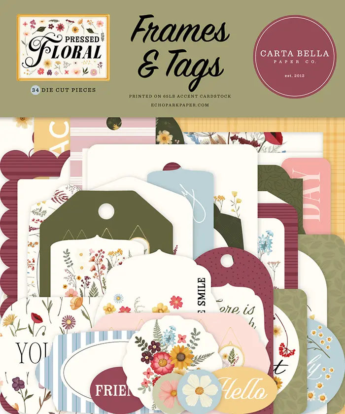 Pressed Floral Frames & Tags - Carta Bella