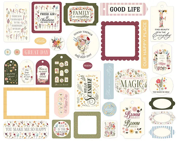 Pressed Floral Frames & Tags - Carta Bella