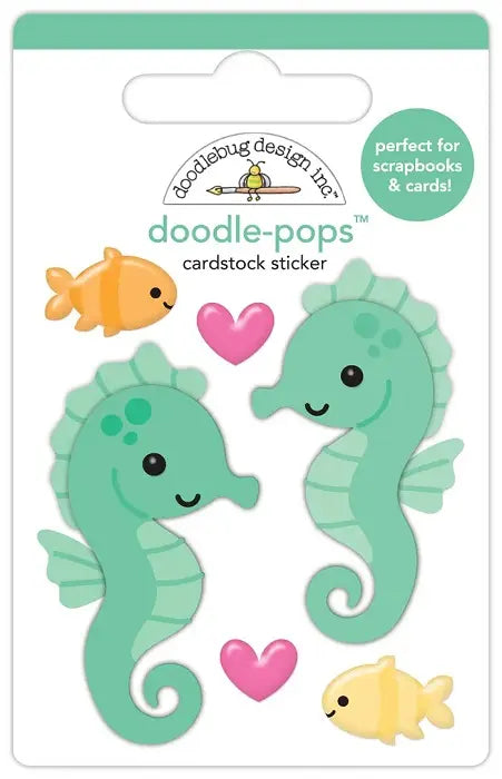 Sam & Sally Seahorse Doodle-Pops - Summer Fun - Doodlebug