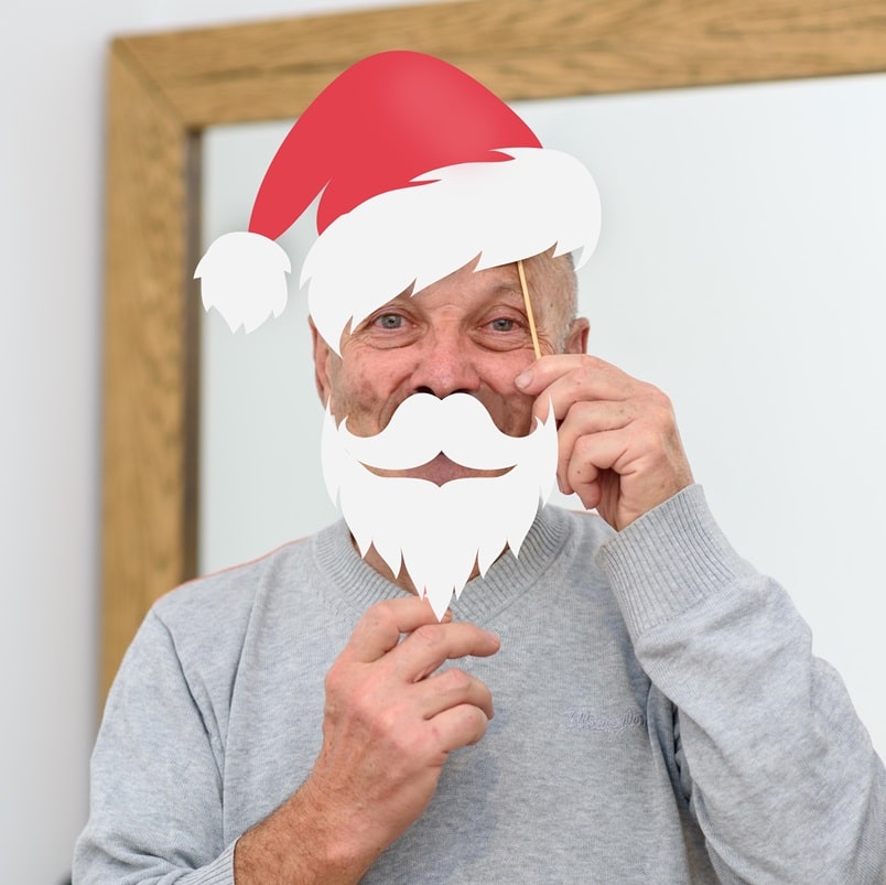 Santa Claus Hat & Beard SVG Image File Download