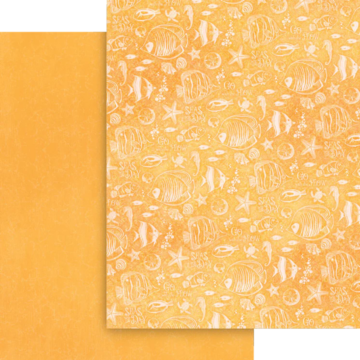 Seas the Day Patterns & Solids Paper Pack, 8.5" x 11" - Graphic 45