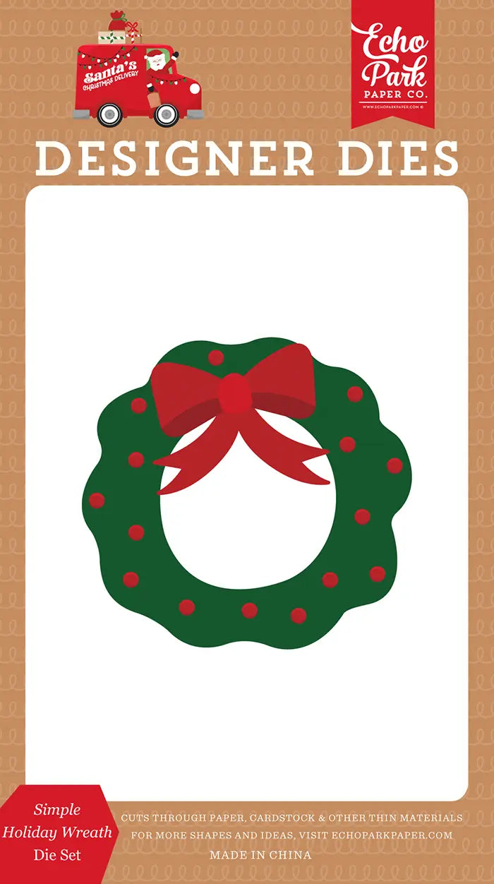 Simple Holiday Wreath Die Set - Santa's Christmas Delivery - Echo Park