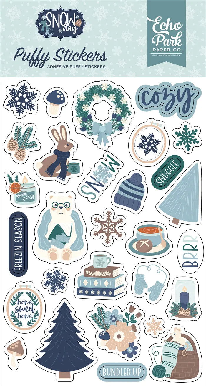 Snow Day Puffy Stickers - Echo Park