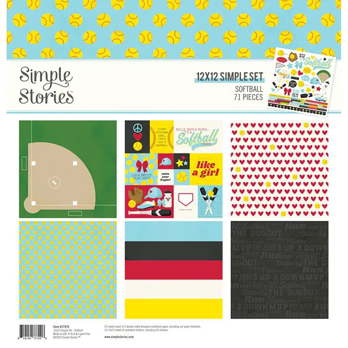 Softball 12" x 12" Collection Kit - Simple Stories