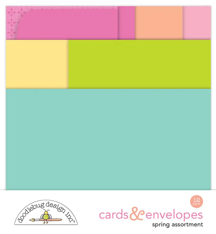 Spring Assortment Cards & Envelopes - Butterfly Kisses - Doodlebug