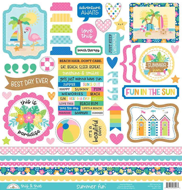 Summer Fun This & That Stickers - Doodlebug